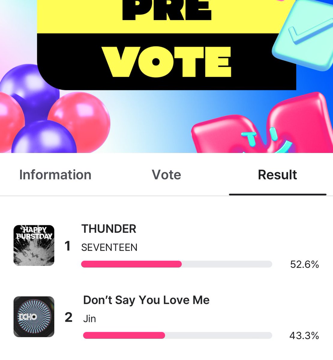CLOSE THE GAP

ARMY VOTE JIN ON MCOUNTDOWN 
ARMY VOTE JIN ON MCOUNTDOWN 
ARMY VOTE JIN ON MCOUNTDOWN 

mnetplus.onelink.me/TRa8/94wr5mku?…