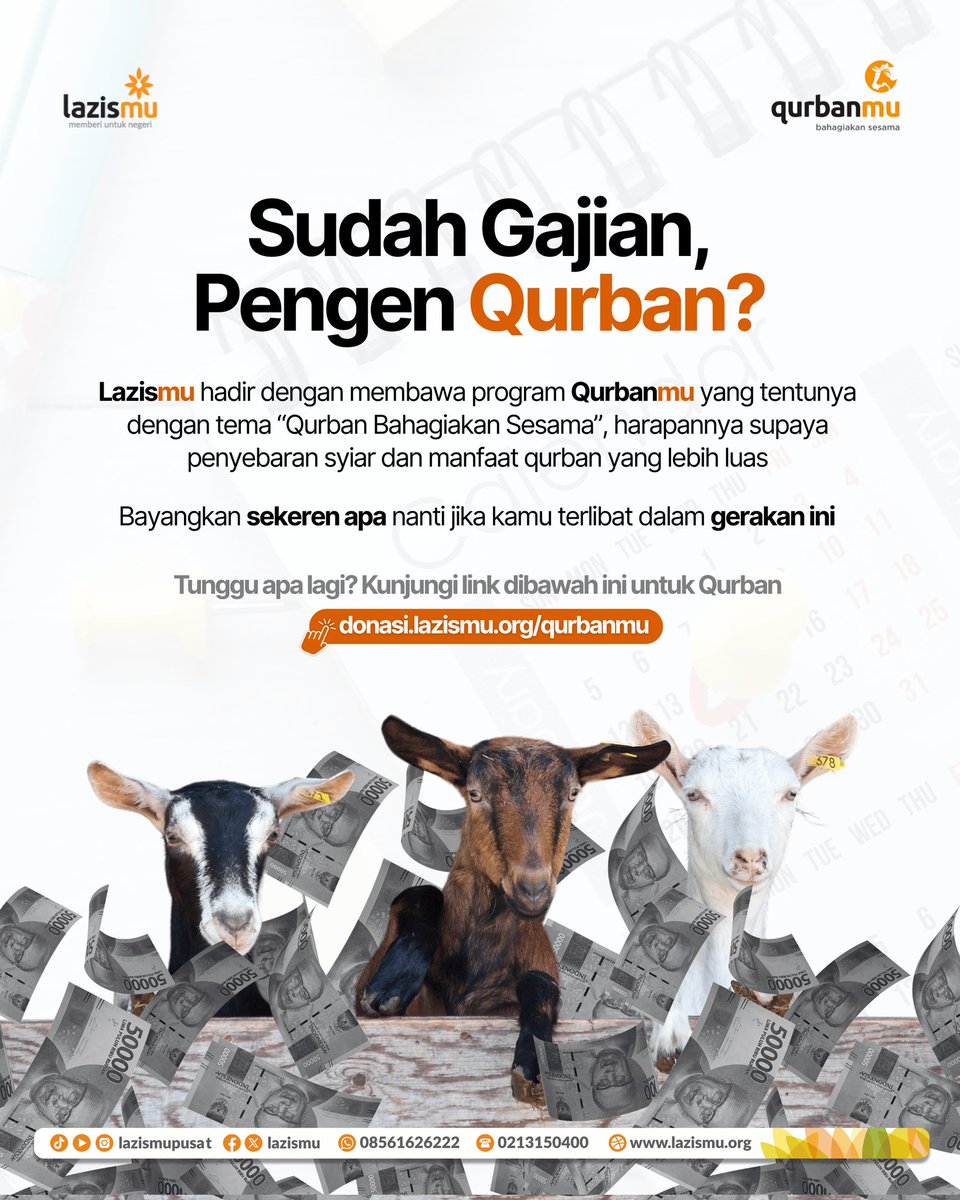 Tebarkan Kebahagiaan, Wujudkan Nilai-Nilai Pancasila Melalui Ibadah Qurban!

Ibadah Qurban bukan sekadar ritual tahunan, namun juga manifestasi nyata dari nilai-nilai luhur Pancasila: Kemanusiaan yang Adil dan Beradab, serta Keadilan Sosial bagi Seluruh Rakyat Indonesia.

Melalui