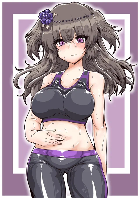 今日の日課は汗だくスポブラパンツ冥鳴ひまりさんです