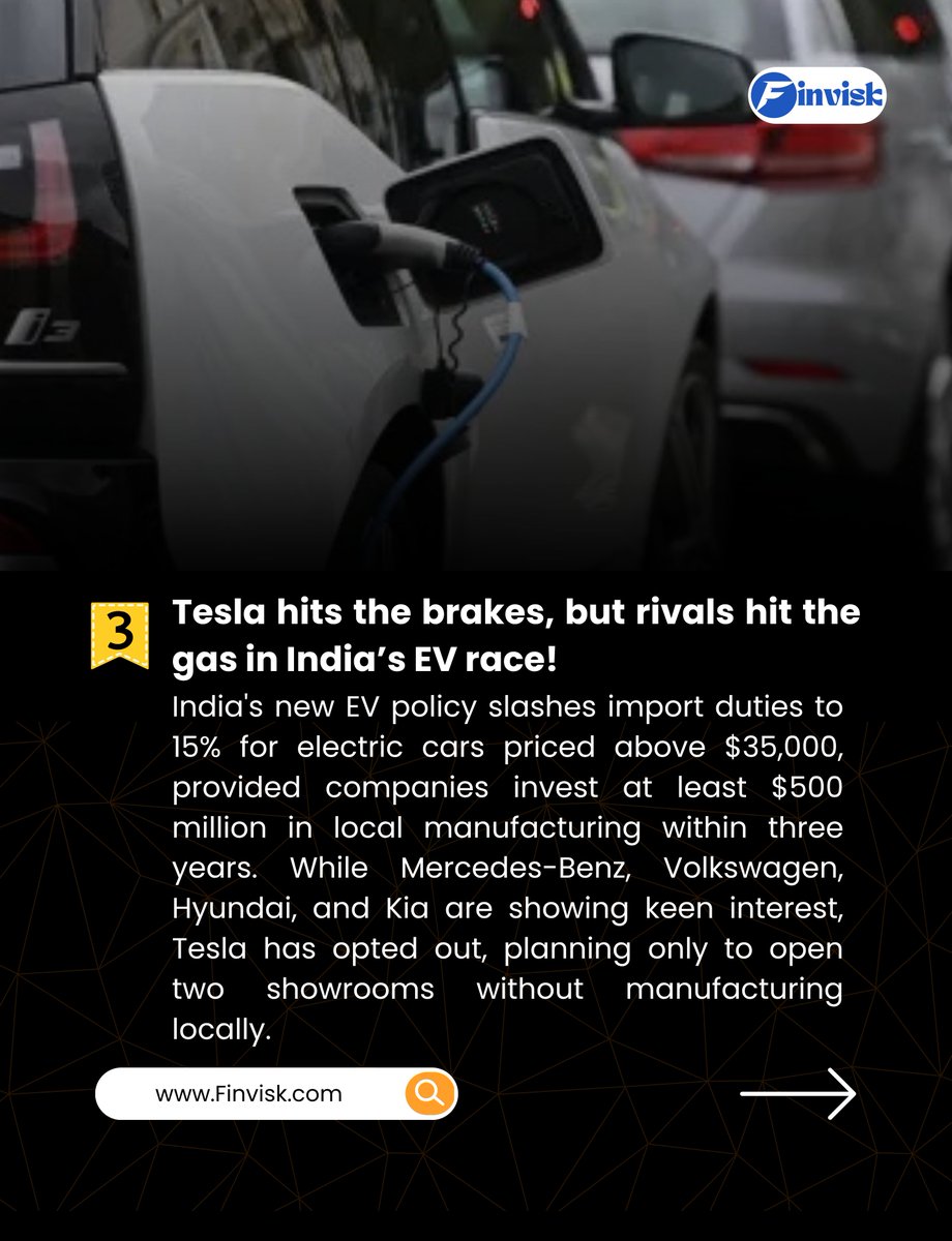 Finvisk_by_vkg's tweet photo. 📊 Finvisk Market Wrap – June 2, 2025
🏦PSU Banks soar on rate cut hopes
🏘 Mumbai luxury home glut +36%
🚗Tesla pulls back from India EV policy
#Finvisk #TeslaIndia #PSUBanks #Adani #EVPolicy #GmailScam #FinanceNews #Russian #nuclear #ContestAlert #YesBank #SUPERJUNIOR https://t.co/jvRikxPxkd