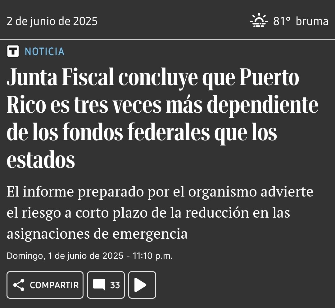 Ojalá no sea muy tarde cuando la gente entienda que esta dependencia esta destruyendo nuestra economía