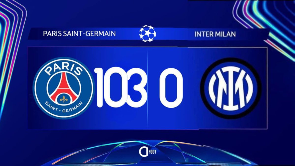 🚨BUUUUUUUUUUUUUT DU LAPIN QUI SE COINCE LES DOIGTS DANS LE MÉTRO !!!!! ❤️💙

PARIS 🇫🇷 103-0 🇮🇹 INTER MILAN

#PSGINT #UCLfinal