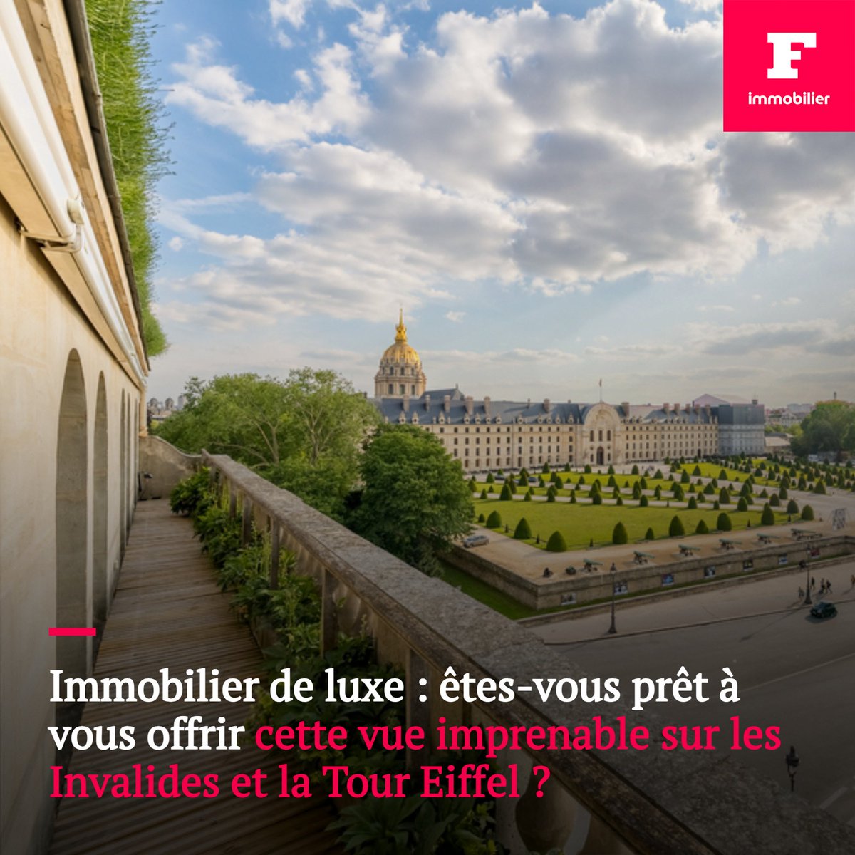 Un duplex d’exception, situé sur la place des Invalides à Paris, sera proposé aux enchères le 10 juillet prochain. Mise à prix : 7,5 millions d’euros soit 40.000 euros le m².
➡️ l.lefigaro.fr/IHt
#immobilier <a href="/Drouot/">Drouot</a>