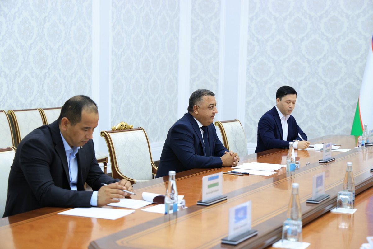 SabineMachl's tweet photo. Grateful to Mirzohid Ubaydullaev, the 1st Deputy Khokim of the #Fergana region, for welcoming our UN team! We had a productive exchange of views regarding the Fergana region's development priorities and explored ways in which the UN can complement these initiatives. https://t.co/k6IteVeOdh