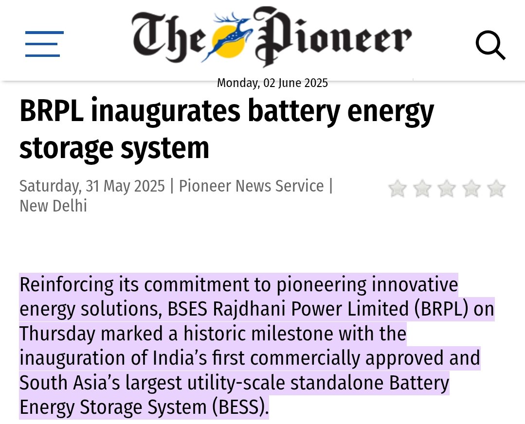 Setting the Standard: BSES Kilokri BESS Becomes India’s Energy Storage Blueprint

BSES has once again raised the bar for India’s power sector with the inauguration of the nation’s first commercially approved and South Asia’s largest utility-scale standalone Battery Energy Storage