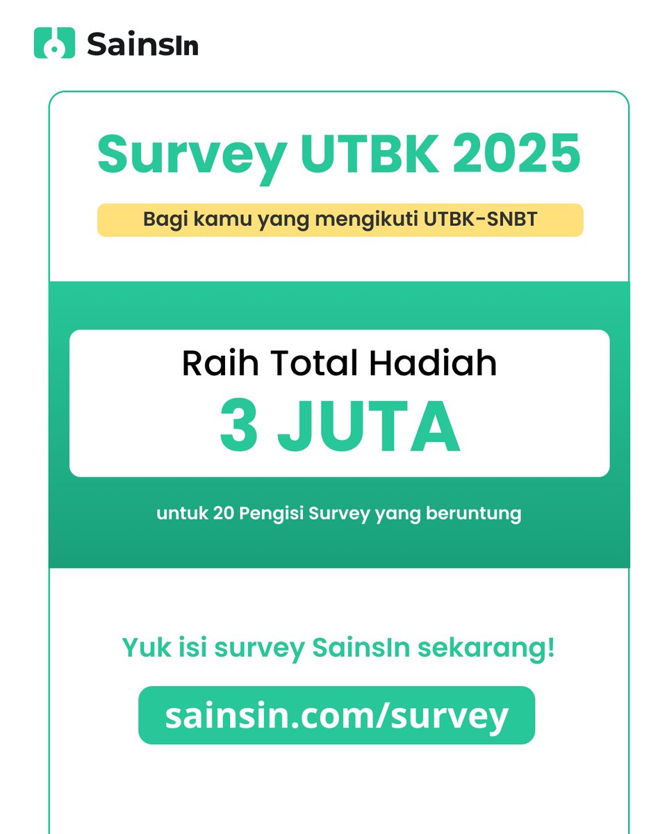 SainsIn Membutuhkan Masukan Dari Kamu! 📢

Banyak banget nih yang bikin video JJ ngetag mimin sampai mimin gabisa ngerepost semuanya saking banyaknya. Terima kasih banget ya mimin terharu lho nontonnya 😭🙏

Mimin juga mengucapkan terima kasih ya atas ucapan yang masuk ke DM