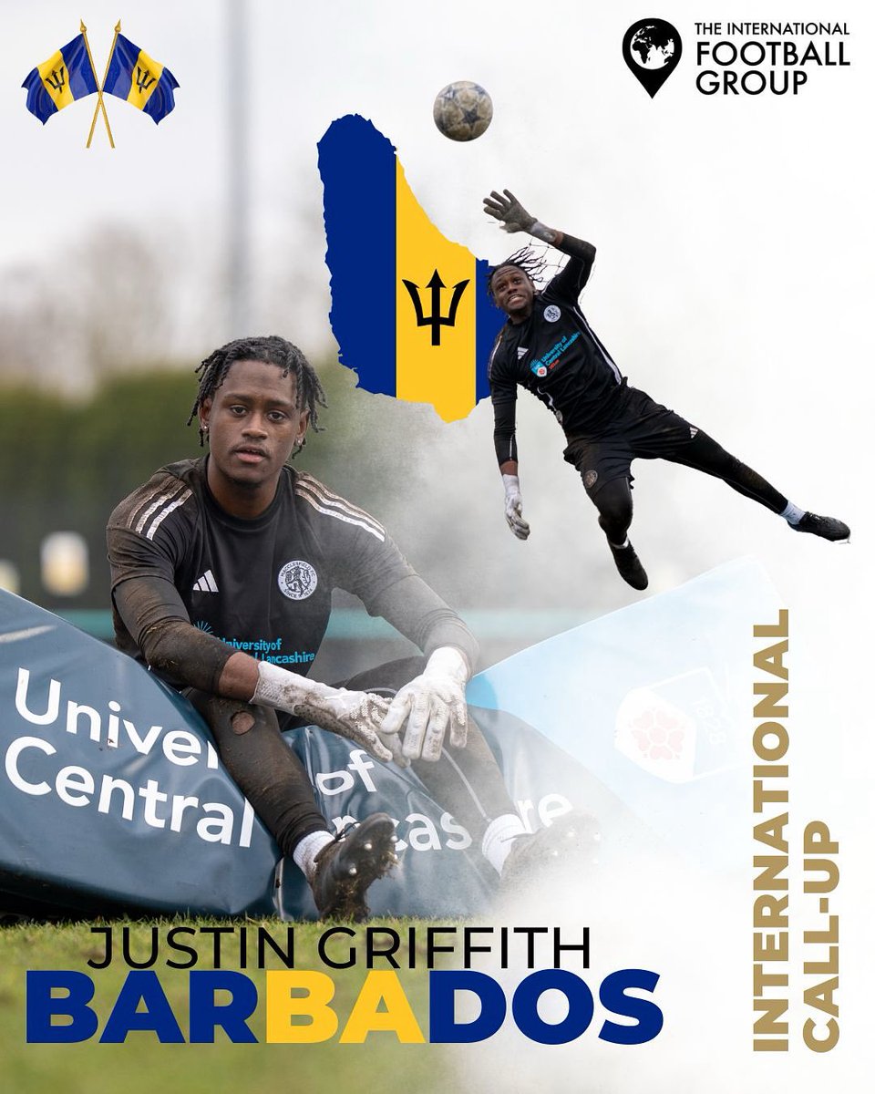 🇧🇧 International Call-up 📞 

After a successful season for IFG Macclesfield FC student-athlete, Justin Griffith he has had another call up to represent Barbados this summer!! 🙌