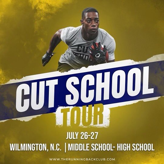 TheRBClub1's tweet image. #CUTSCHOOL The premier offensive skills camp ( a school for RBs, WRs, TEs &amp;amp; Athletes ) 

July 26-27 ( two day course ) 🗓️ 
Wilmington, N.C.📍

Register Today!! 

form.jotform.com/251467817041154