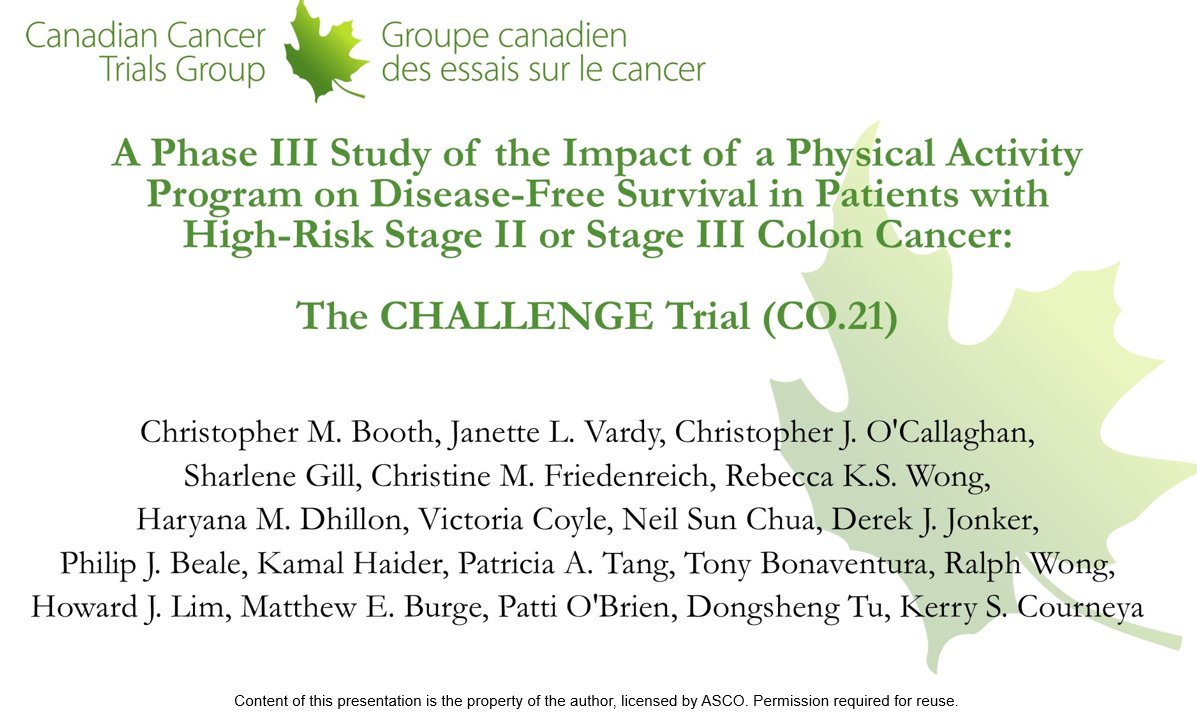 phsonco's tweet photo. This is a new standard of care! The first randomized clinical trial to evaluate the impact of physical exercise on survival in cancer patients.
Exercise Group x Health-education Group:
🔴 5-year DFS: 80,3% x 73,9%
🟢 8-year OS: 90,3% x 83,2%
🔵 Every 16 people➡️ exercise prevented 1 recurrence/new cancer
🟡 Every 14 people➡️exercise prevented 1 death