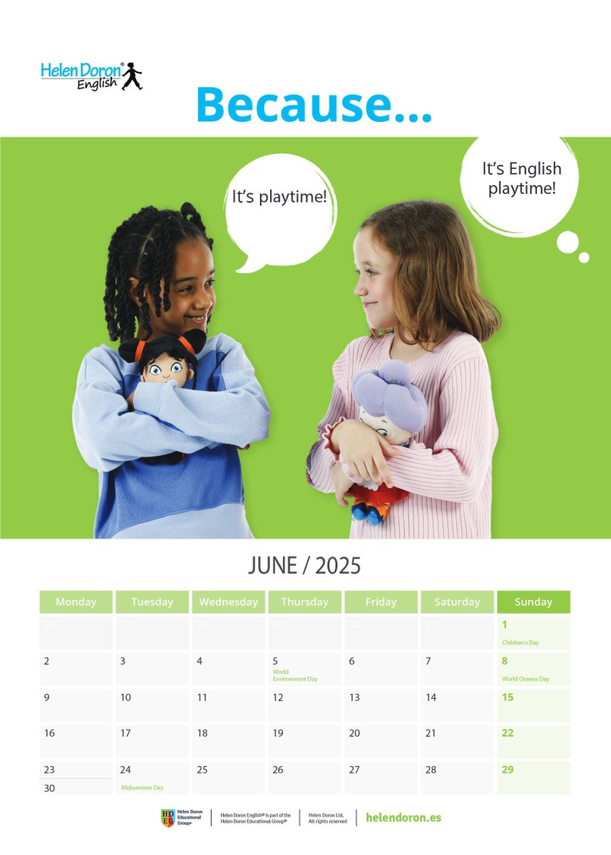 📆 ¿Estáis listos para vivir otro mes de aventuras en inglés? 🙌🏼 #HelloJune