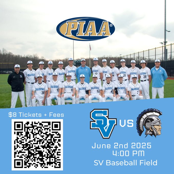 TribLive_HSSN (@trib_live) on Twitter photo PIAA playoff game on June 2nd
<a href="/SVBaseballWin/">SV Raiders Baseball</a> vs McDowell
๐
June.2-2025
โฐ 4p.
๐Seneca Valley HS, Harmony
๐ฅ bit.ly/3H1RVco
<a href="/SV_Sports/">Seneca Valley Sports</a> <a href="/SVSchoolSuper/">Dr. Vitale</a> <a href="/aedan_fowler/">Aedan Fowler</a> <a href="/jonnymac_25/">Jon McCullough</a> <a href="/ryan_rebholz/">Ryan Rebholz</a> <a href="/ConvilleWes/">Wes Conville</a> <a href="/_LuisTorrenegra/">Luis Torrenegra</a> <a href="/SV_Sports/">Seneca Valley Sports</a> PIAA playoff game on June 2nd
<a href="/SVBaseballWin/">SV Raiders Baseball</a> vs McDowell
๐
June.2-2025
โฐ 4p.
๐Seneca Valley HS, Harmony
๐ฅ bit.ly/3H1RVco
<a href="/SV_Sports/">Seneca Valley Sports</a> <a href="/SVSchoolSuper/">Dr. Vitale</a> <a href="/aedan_fowler/">Aedan Fowler</a> <a href="/jonnymac_25/">Jon McCullough</a> <a href="/ryan_rebholz/">Ryan Rebholz</a> <a href="/ConvilleWes/">Wes Conville</a> <a href="/_LuisTorrenegra/">Luis Torrenegra</a> <a href="/SV_Sports/">Seneca Valley Sports</a>