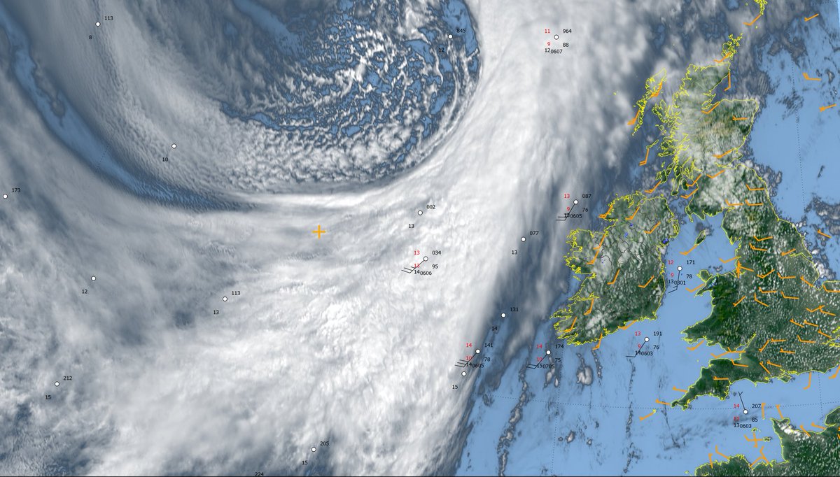 Cloud and rain getting very close now.

Satellite from 12pm today.