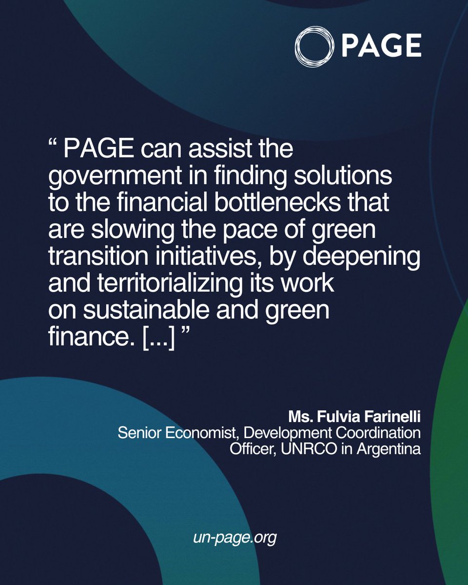 UN Partnership for Action on Green Economy (@_un_page) on Twitter photo Creating networks to advance the #greeneconomy ๐บ๏ธ
By engaging with a wide range of economic and social partners at the national level, PAGE successfully contributes to strategies across various levels of government.
๐ Read our annual report 2024 โก๏ธ๐ f.mtr.cool/vsarvsiaqp Creating networks to advance the #greeneconomy ๐บ๏ธ
By engaging with a wide range of economic and social partners at the national level, PAGE successfully contributes to strategies across various levels of government.
๐ Read our annual report 2024 โก๏ธ๐ f.mtr.cool/vsarvsiaqp
