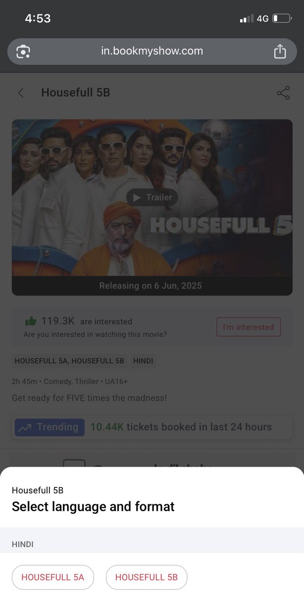 Housefull 5 is giving the wildest plot twist of 2025—TWO endings, different for each version. I’m already planning my back-to-back watch 🔥 #Housefull5