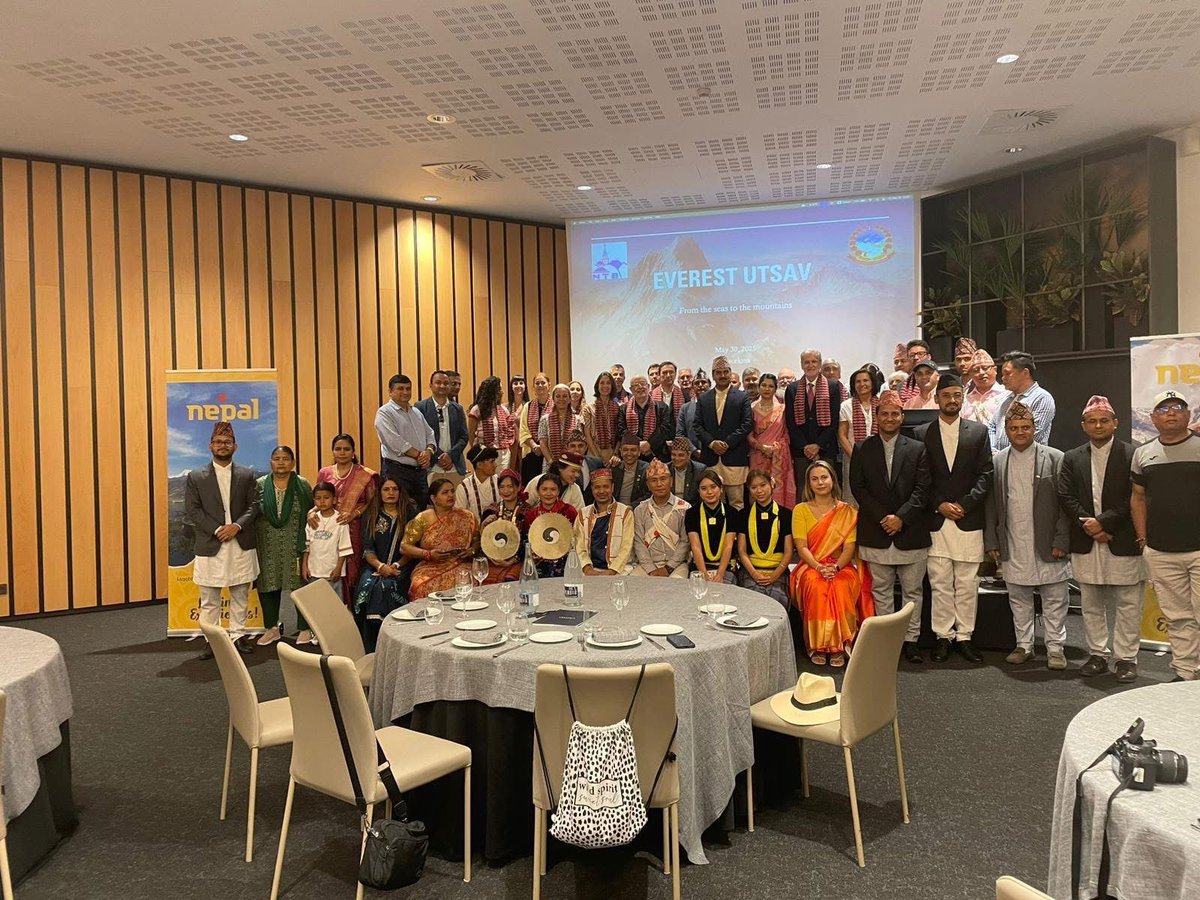 Everest Utsav 2025

The Embassy of Nepal in Madrid and Nepal Tourism Board (NTB) successfully organized the "Everest Utsav"in Barcelona on 30 May 2025. 

Read More: trade.ntb.gov.np/everest-utsav-…

 #nepal #nepalnow #lifetimeexperiences