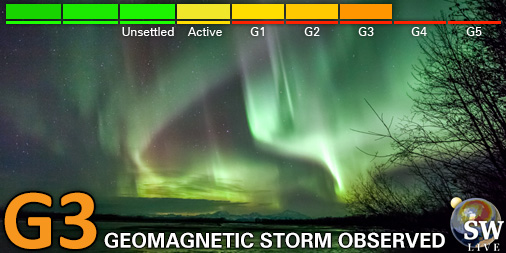 Strong G3 geomagnetic storm (Kp7)
Threshold Reached: 11:20 UTC
Follow live on spaceweather.live/l/kp