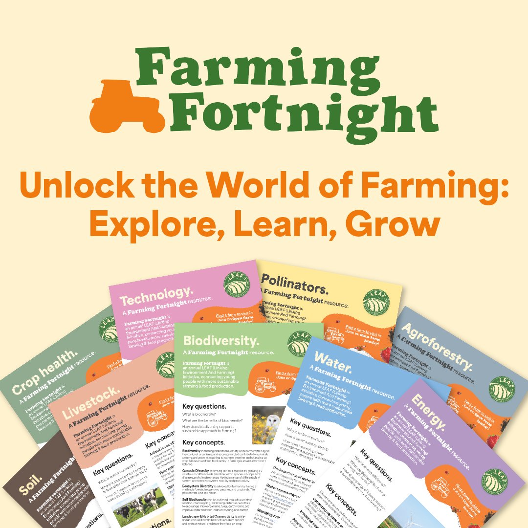 For schools and children watching our #FarmingFortnight videos, don’t miss the chance to ask your questions directly to the farmers!

📅 Join us live on 5th June 2025
🕙 10:00–10:30 AM
A fantastic opportunity to bring farming to life in the classroom! 🌱👇
leaf.eco/farming-fortni…