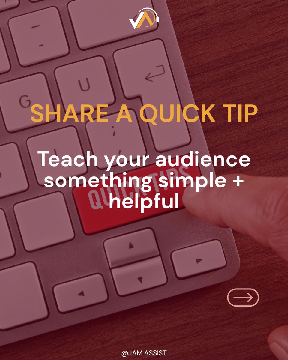 jam_assist's tweet photo. 📱 Stuck on what to post?
You're not alone — content ruts happen. Here are a few easy ideas I use with clients:

✨ Share a quick tip
📸 Show behind-the-scenes
💬 Answer a common question
💡 Post a client win or testimonial
🎯 Try a fun poll or “this or that” https://t.co/1wBL7ZzsOT