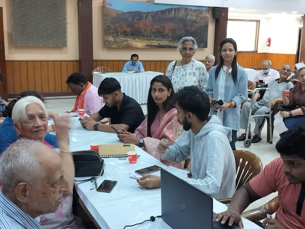 Thank you Anil Sharmaji, for organising the successful Ayushman Bharat Camp at Vasant Vihar. Over 100 senior citizens  registered themselves. We will hold the next camp on Wednesday June 4th for those who were unable to come today .<a href="/AnilSharma4BJP/">Anil Sharma</a> <a href="/BansuriSwaraj/">Bansuri Swaraj</a>