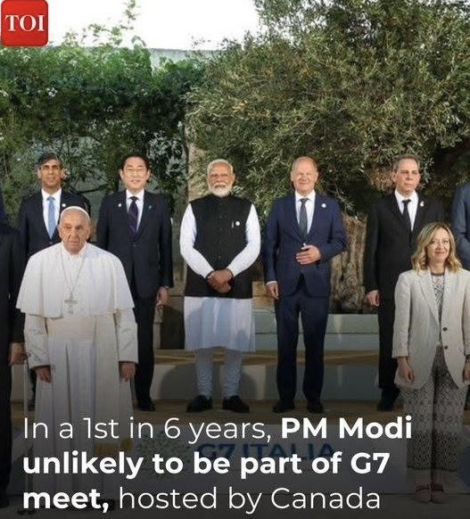 India wanted the world to call Pakistan a terrorist state, nobody did. Now India has not been invited for G7 to be held in Canada. This comes after the killing of a Sikh in Canada sponsored by the Indian state. The world knows, Modi the butcher, does cross border terrorism.