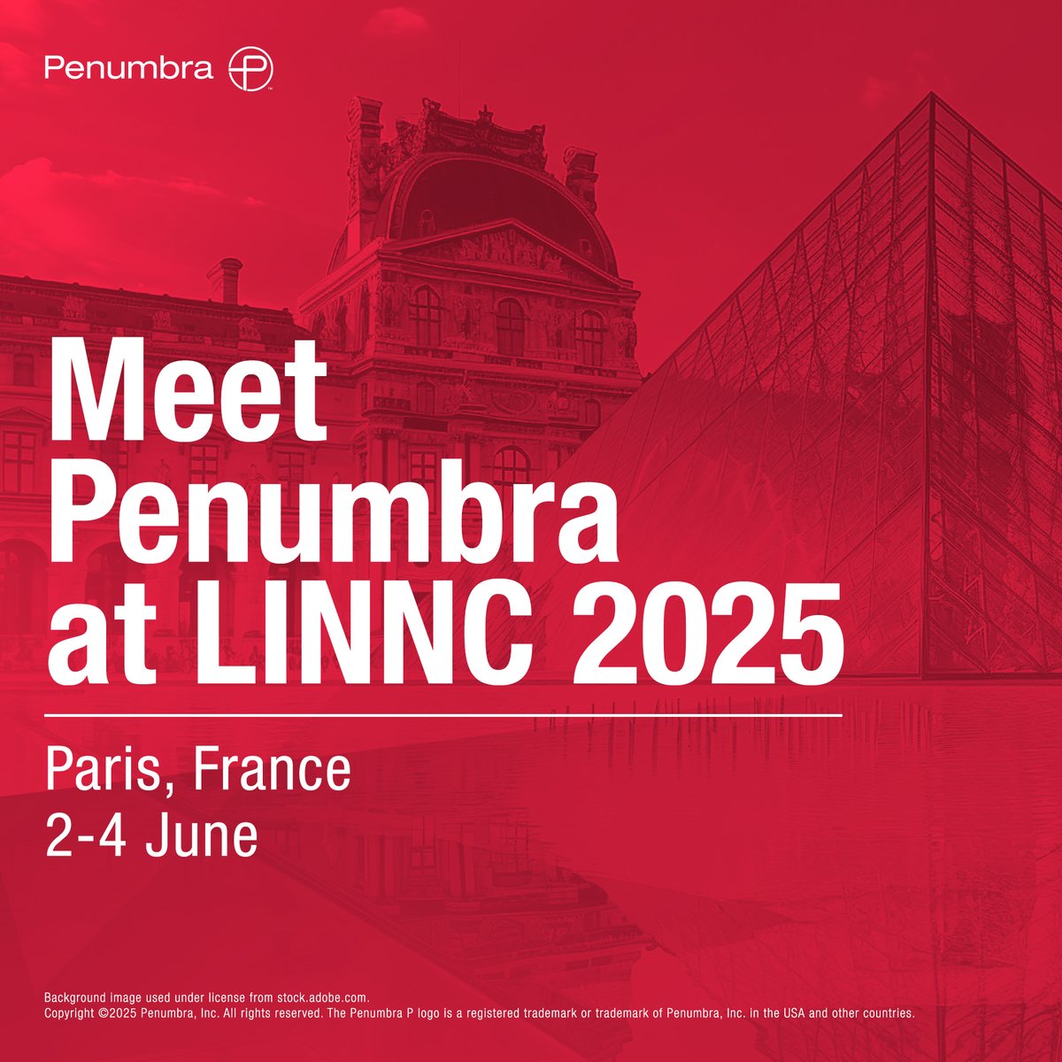EMEA HCPs:

Curious about customised stroke solutions and science-based aspiration thrombectomy?

Meet Penumbra at #LINNCParis.

Rx only. Risk: peninc.info/risk