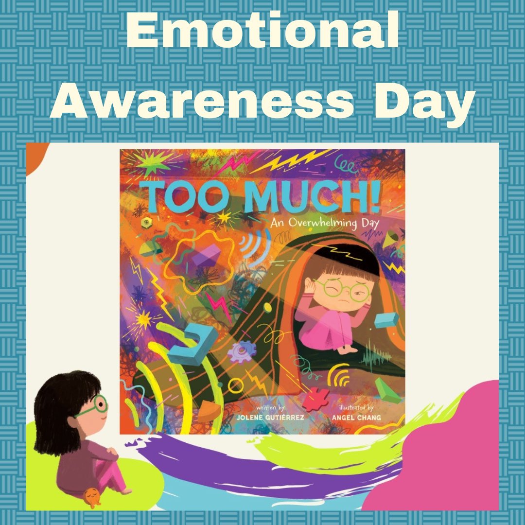 KidLitCollective (@kidlitcollectiv) on Twitter photo Today is Emotional Awareness Day and <a href="/KidLitCollectiv/">KidLitCollective</a> is celebrating member
<a href="/writerjolene/">📚 Jolene Gutiérrez--writer & librarian 📚</a>’s beautiful book
TOO MUCH! AN OVERWHELMING DAY with gorgeous illustrations by Angel Chang.
#kidlit #kidlitart #SEL
#Neurodiversity #sensorysensitive
Emotional Today is Emotional Awareness Day and <a href="/KidLitCollectiv/">KidLitCollective</a> is celebrating member
<a href="/writerjolene/">📚 Jolene Gutiérrez--writer & librarian 📚</a>’s beautiful book
TOO MUCH! AN OVERWHELMING DAY with gorgeous illustrations by Angel Chang.
#kidlit #kidlitart #SEL
#Neurodiversity #sensorysensitive
Emotional