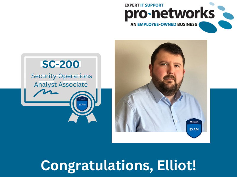 Congratulations Elliot who has today passed the Microsoft SC-200 Exam : Microsoft Certified: Security Operations Analyst Associate!
Why is it important to deal with Microsoft Certified IT Support?   Find out here: bit.ly/3ER45ke