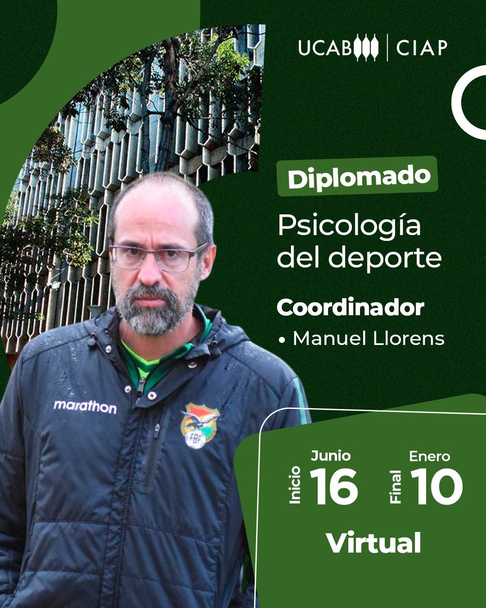 Vuelve a abrir el diplomado de introducción a la psicología del deporte que dicto a través del CIAP. Todo en línea con algunas novedades!

ciapucab.com/oferta/diploma…