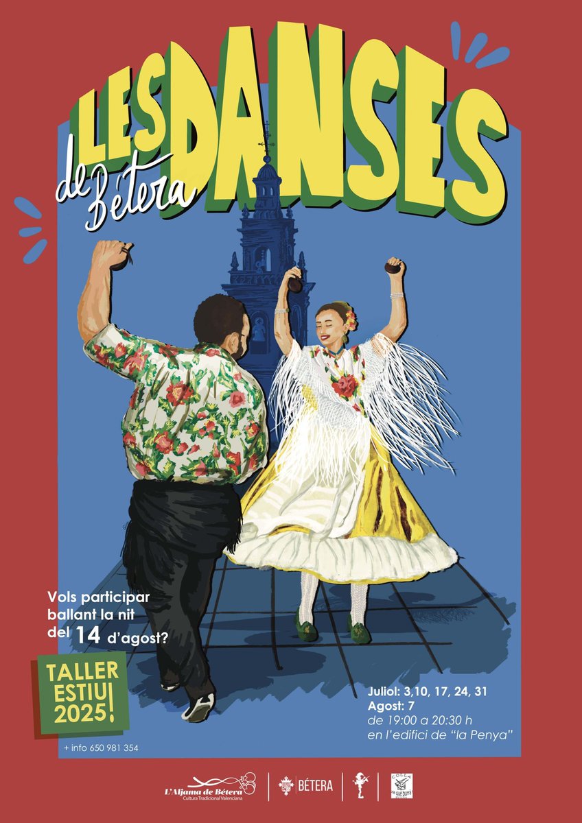 L'Aljama i l'<a href="/Aytobetera/">Ajuntament Bétera</a> vos convidem a participar del taller intensiu i gratuït per a ballar les Danses de Bétera la nit del 14 d’agost.

Enguany, les classes començaran el pròxim 3 de juliol i tindran lloc cada dijous de 19.00 a 20.30 h en l’edifici de La Penya.

T'esperem!