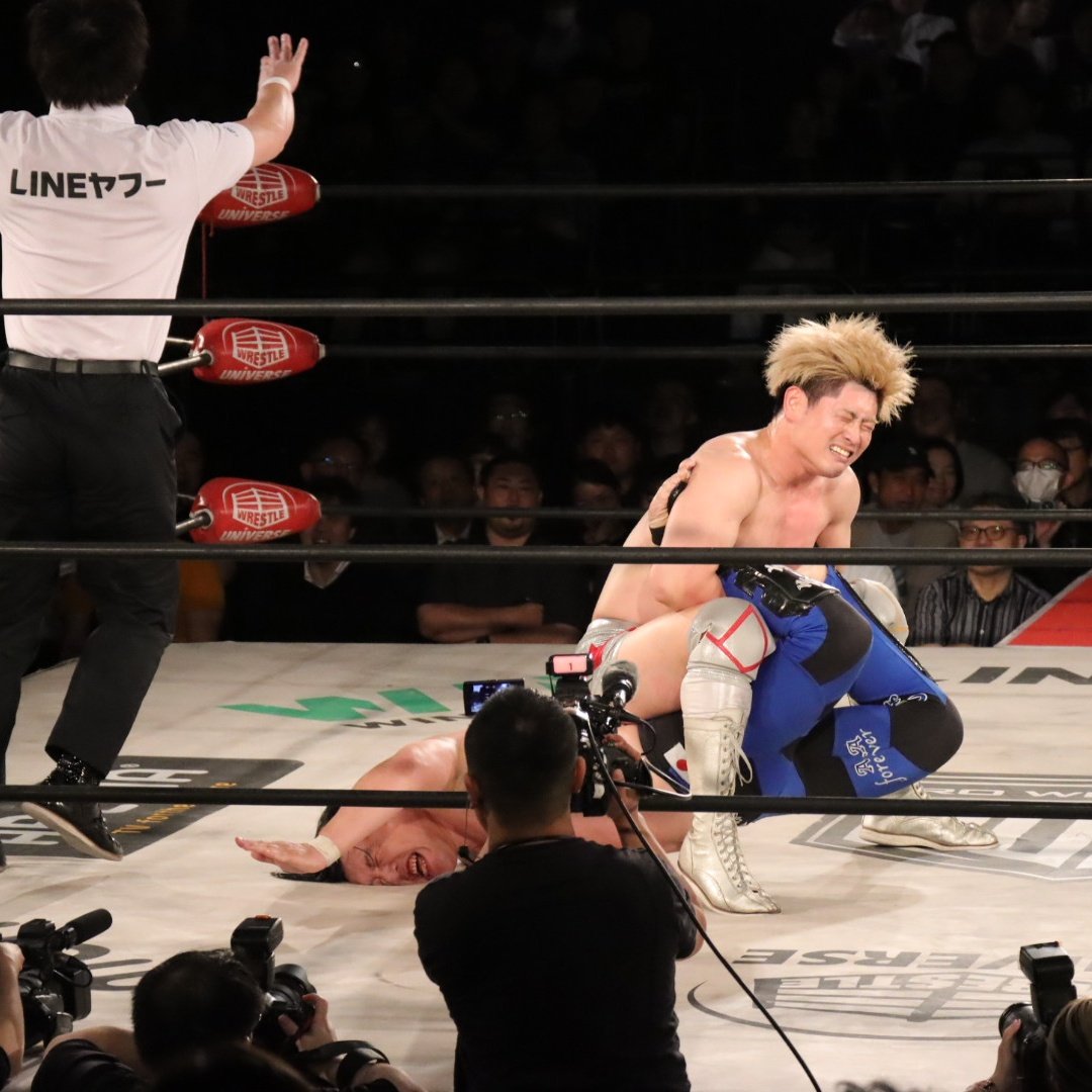 5 #noah_ghc #MONDAYMAGIC 新宿
 
⚪️清宮海斗&amp;野村直矢vs.佐々木憂流迦&amp;⚫️佐藤光留
 
光留「投げるぞオイ」シャウトに野村が突進。清宮のシャイニング弾を光留が足関節で返す。しかし約17分、清宮が強烈なボストンクラブで勝利。