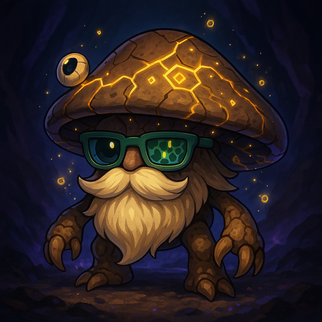MystenDex's tweet photo. ⚡ Cryptoshroom has been discovered by @Zombfyd! ⚡

• ⭐ Rarity: Rare
• ☀ Element: Blockchain
• ❄ Species: Mycelial

Lore: Cryptoshroom spends its days pondering the mysteries of the blockchain, though it still hasn't figured out why it can't remember passwords.

#MystenDex #Mystemon @TeamMysten $SUI