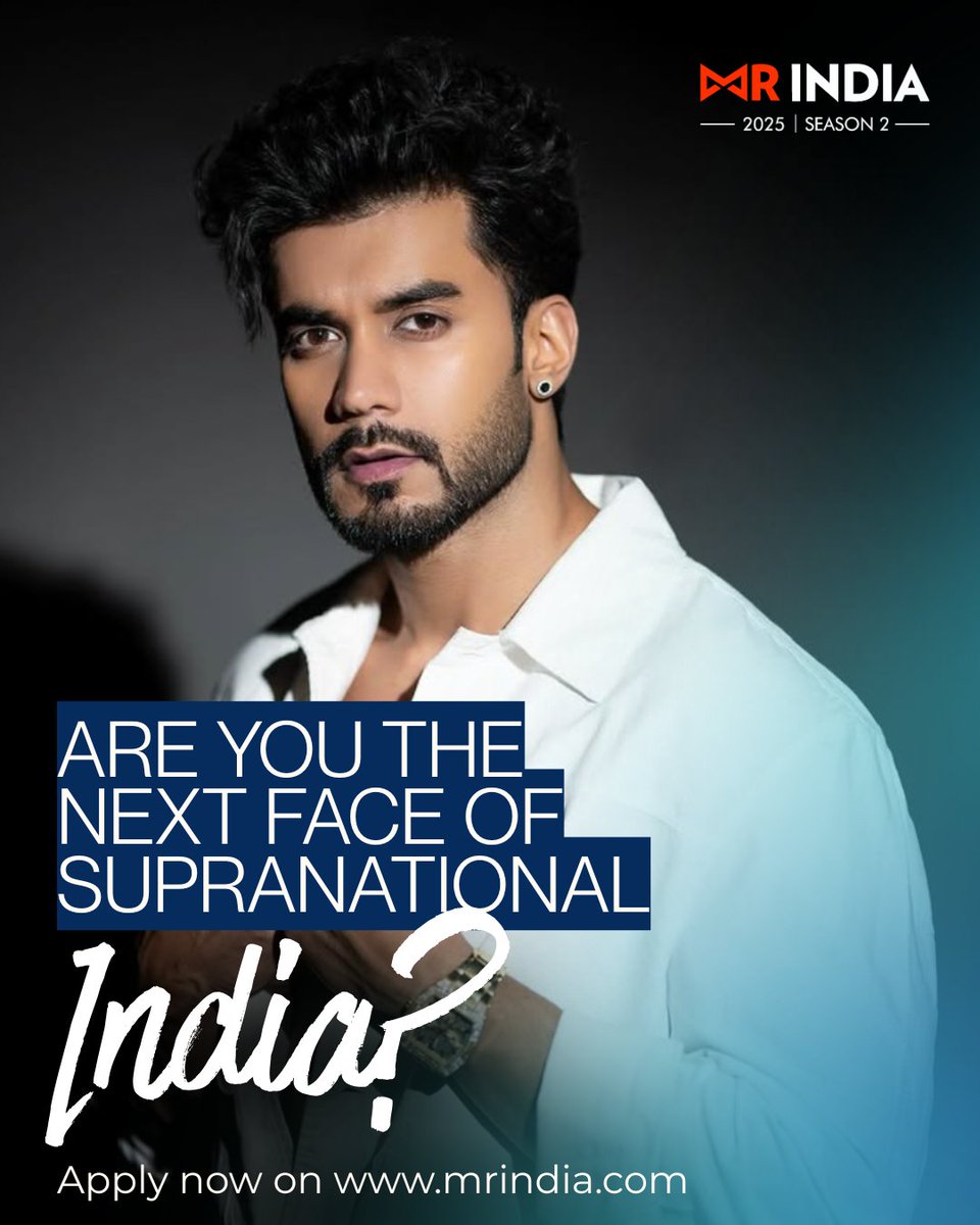 Can you see yourself carrying the legacy of India on the Supra stage? 🇮🇳 
Just like #VarunVerna did at Mister Supranational, the title could be waiting for YOU.
Apply now for #MrIndia2025Season2. 
#MrIndia2025 #MisterSupranational #MrIndiaSupranational #MakeIndiaProud #VarunVerma