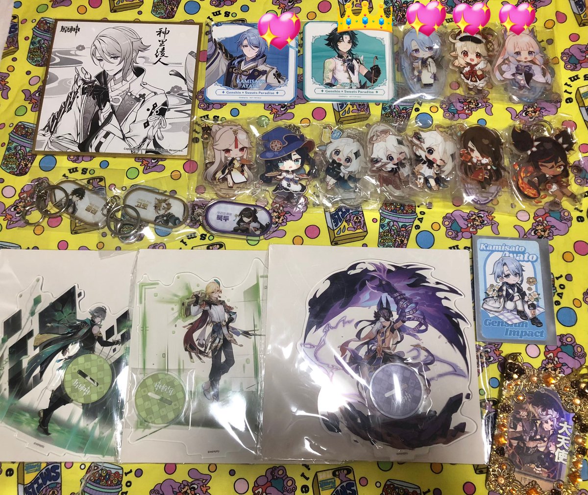 原神 タオバオ スイパラ GIGO 韓国 譲渡
譲➡️画像のもの
求➡️色紙1500円/スイパラ各定価
韓国キーリング500円/GIGOアクスタ1500円/韓国カード500円    ➕送料
又は海外特典荒瀧一斗(ブラジルポストカード最優先/フォトカ以外)
👑、💖は無印含むお取引最優先、描き下ろし魈は厳しめ
初回様プロカ必読🙇‍♀️