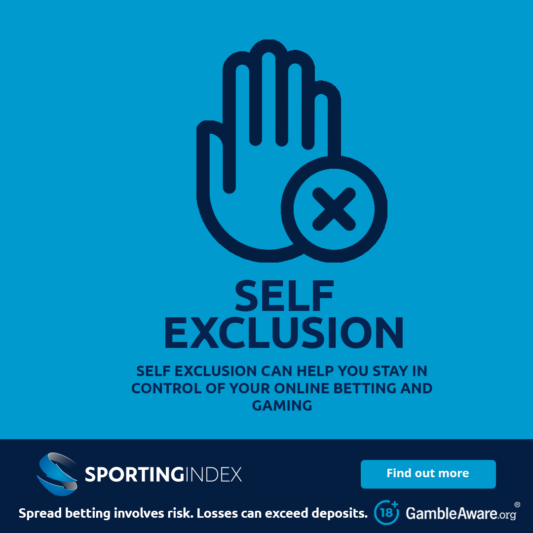 Self-exclusion can help you stay in control of your online betting and gaming. 

Find out more on how to self-exclude with Sporting Index here: sportingindex.com/terms-agreemen……………………            

For further help, visit: gamstop.co.uk