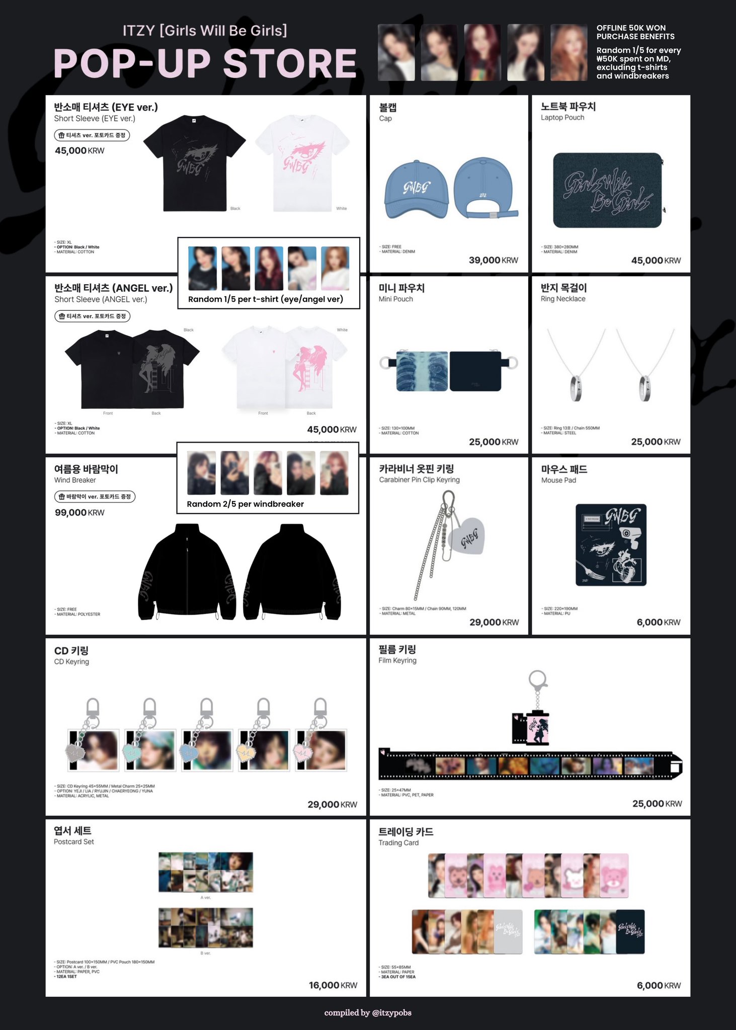 itzy gwbg popup tシャツ ITZY GWBG Tシャツ ANGEL 黒 XL 韓国ソウル ポップアップ - メルカリ