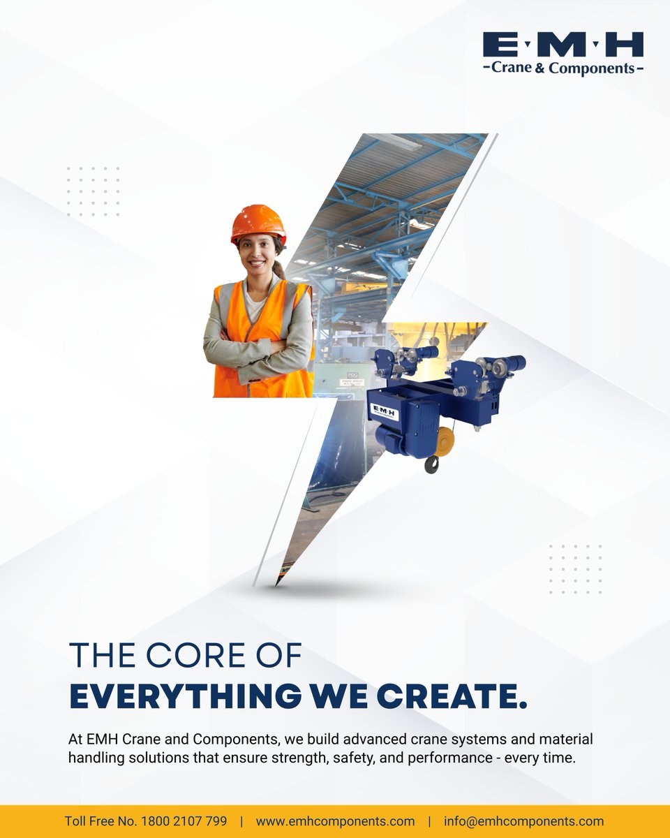 EMH_Crane's tweet image. 🛠 What powers industries behind the scenes?
.
.
#EMHCrane #SingleGirderCrane #HeavyLiftingSolutions #MadeInIndia #CraneInstallation #EngineeringExcellence #EngineeringExcellence #CraneTechnology #MaterialHandling