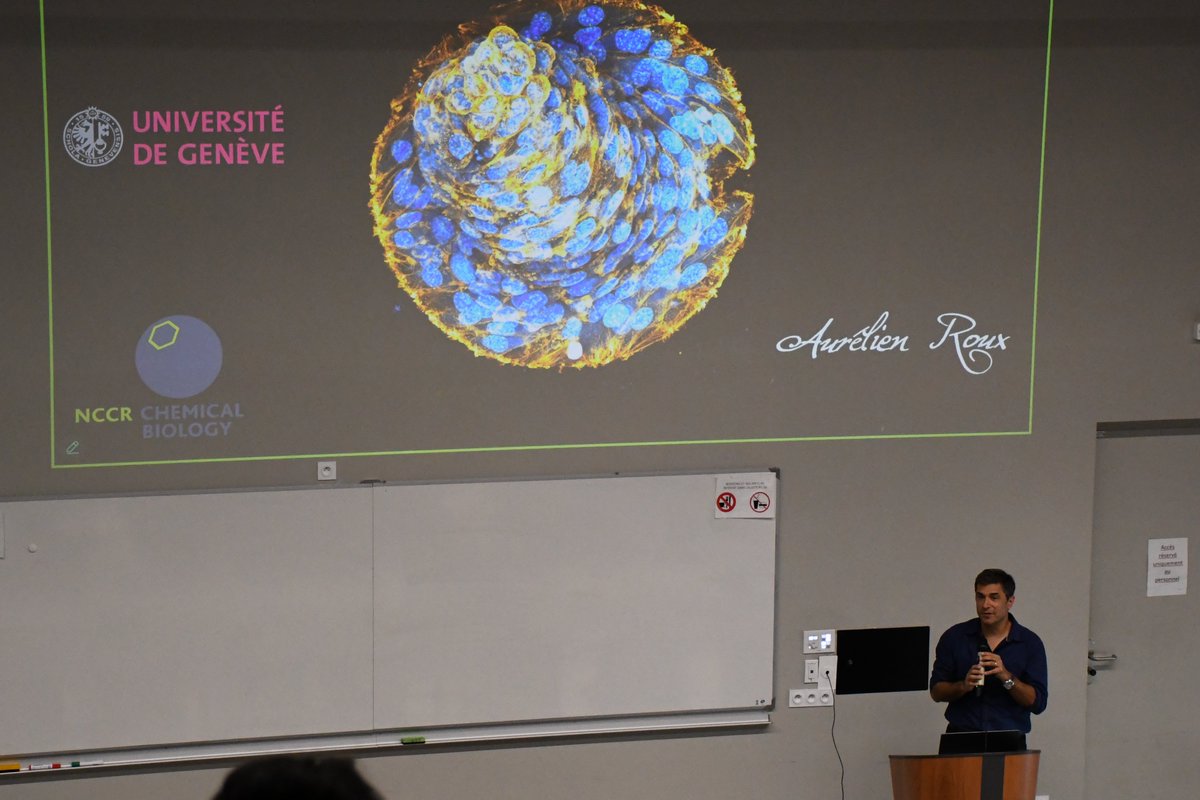 CENTURI - Turing Centre for Living Systems (@centuri_ls) on Twitter photo Aurélien Roux, from <a href="/UNIGEnews/">Université de Genève</a>, is now holding his CENTURI Seminar on "Topological defects in the orientational order of cells are stress organizers of tissue morphogenesis", hosted by <a href="/LecuitThomas/">Thomas Lecuit</a> Aurélien Roux, from <a href="/UNIGEnews/">Université de Genève</a>, is now holding his CENTURI Seminar on "Topological defects in the orientational order of cells are stress organizers of tissue morphogenesis", hosted by <a href="/LecuitThomas/">Thomas Lecuit</a>