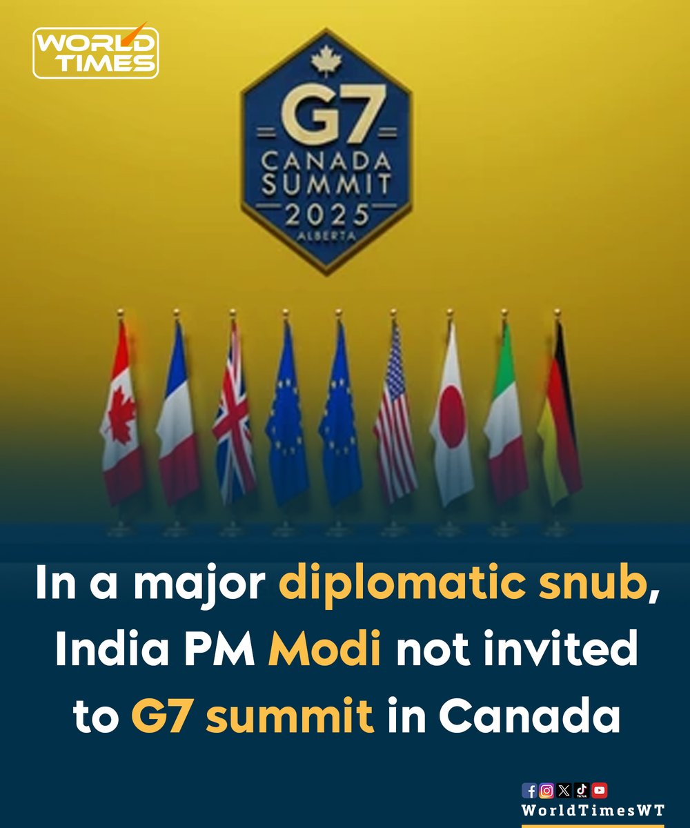 In a major diplomatic snub, India PM Modi has not been invited to G7 summit in Canada

This would be for the first time in last six years that India has not been invited to a G7 meeting

This comes amid strained relations between Canada &amp; India over killing of Sikh leader Najjar