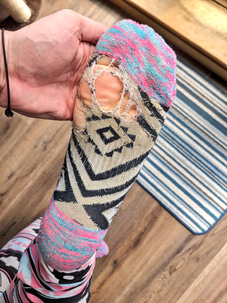 toesquish's tweet photo. not much holding these socks together https://t.co/rX4tWM58b5
