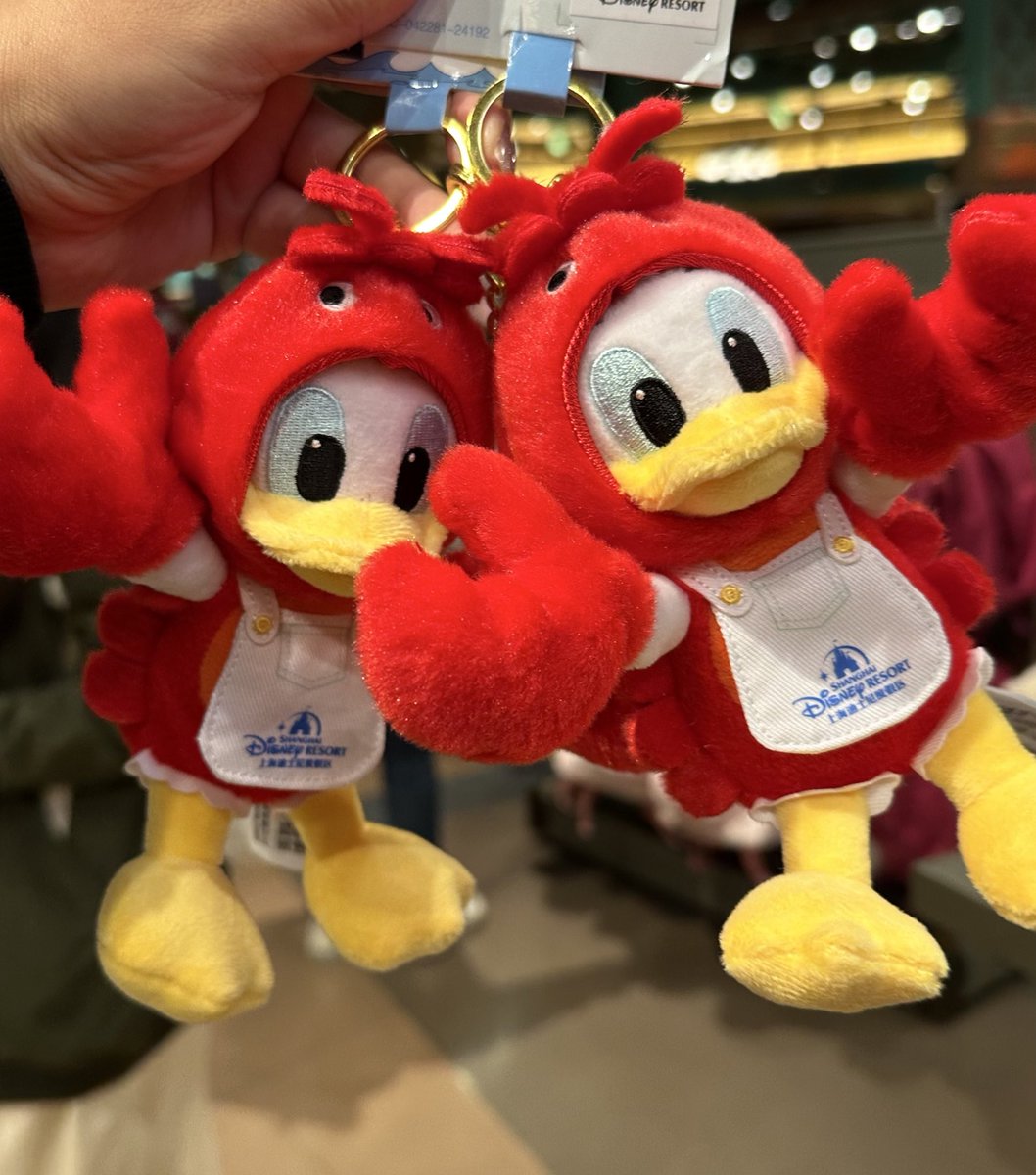 上海ディズニーランド　蟹座　ドナルド　ビッグサイズ　ぬいぐるみ 🦀上海蟹ミッキーと 🦞ザリガニドナルド 上海ディズニー