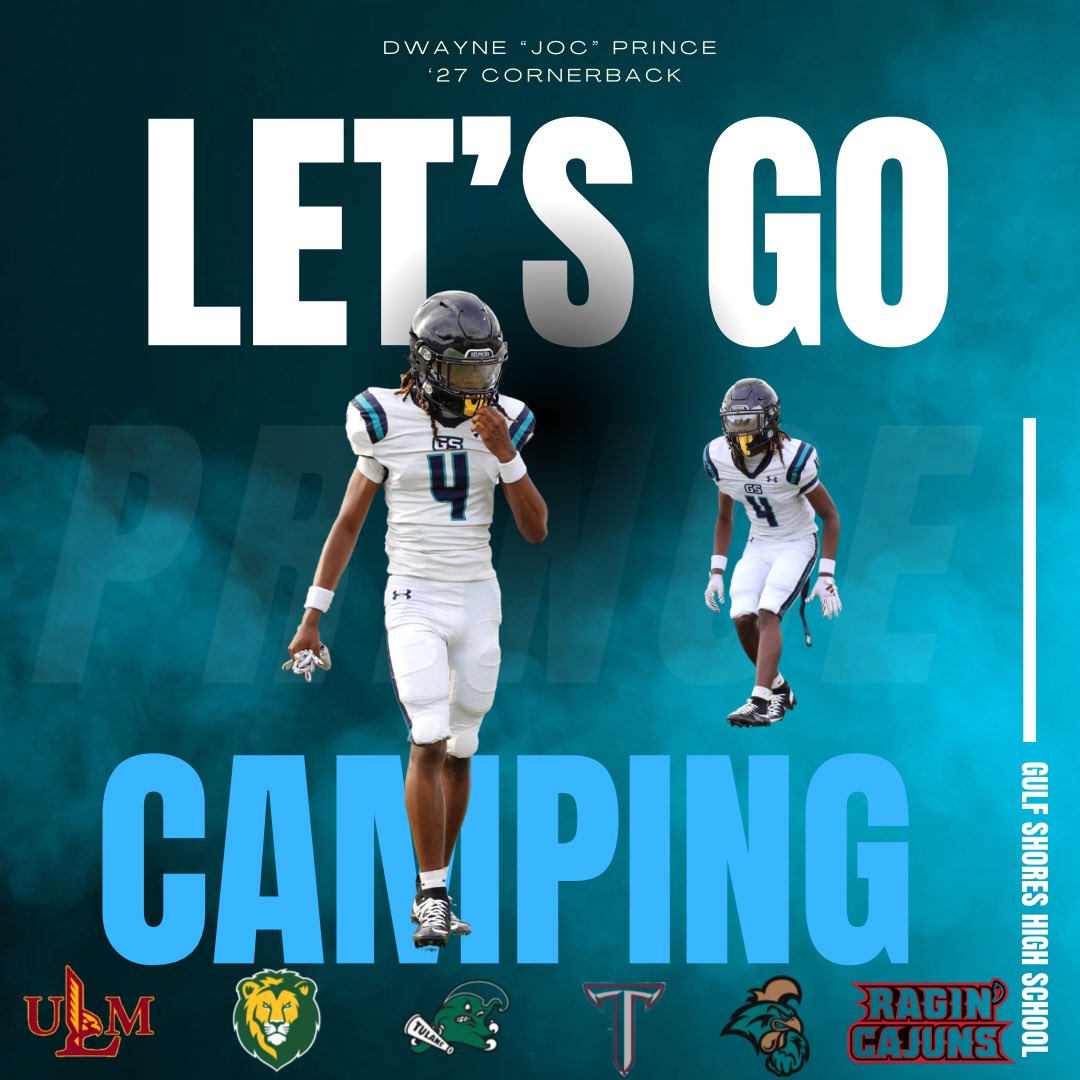 Dwayne “Joc” Prince (@jocprince2x) on Twitter photo Ready to begin my camp season <a href="/ULM_FB/">ULM Football</a> <a href="/LionUpFootball/">Southeastern Football</a> <a href="/CoachLandryDC/">Dustin Landry</a> <a href="/GreenWaveFB/">Tulane Football</a> <a href="/CoachSchexTU/">Kyle Schexnayder</a> <a href="/troy_report/">TroyReport</a> <a href="/joe_discher/">Joe Discher</a> <a href="/BallAtTheBeach/">Coastal Football Recruiting</a> <a href="/CoachCParrott/">Coach Chris Parrott</a> <a href="/RaginCajunsFB/">Louisiana Ragin’ Cajuns® Football</a> <a href="/leg12tim/">Tim Leger</a> <a href="/ScoutFball/">Larry Rudolph</a> <a href="/GSHSDolphins/">Gulf Shores High School Football</a> <a href="/DeepEndGS/">Deep End. (Gulf Shores U)</a> <a href="/GCoastAthletics/">Gulf Coast Athletics</a> Ready to begin my camp season <a href="/ULM_FB/">ULM Football</a> <a href="/LionUpFootball/">Southeastern Football</a> <a href="/CoachLandryDC/">Dustin Landry</a> <a href="/GreenWaveFB/">Tulane Football</a> <a href="/CoachSchexTU/">Kyle Schexnayder</a> <a href="/troy_report/">TroyReport</a> <a href="/joe_discher/">Joe Discher</a> <a href="/BallAtTheBeach/">Coastal Football Recruiting</a> <a href="/CoachCParrott/">Coach Chris Parrott</a> <a href="/RaginCajunsFB/">Louisiana Ragin’ Cajuns® Football</a> <a href="/leg12tim/">Tim Leger</a> <a href="/ScoutFball/">Larry Rudolph</a> <a href="/GSHSDolphins/">Gulf Shores High School Football</a> <a href="/DeepEndGS/">Deep End. (Gulf Shores U)</a> <a href="/GCoastAthletics/">Gulf Coast Athletics</a>