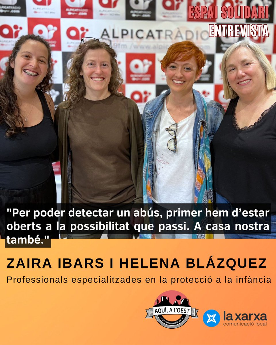 Avui a l'Espai Solidari expliquem què és l’abús sexual infantil, quines conseqüències pot tenir, quins indicadors poden alertar l’entorn i com poden actuar famílies i professionals per ajudar a la prevenció. 

📻 Cada dilluns a partir 17.20h a la teva ràdio local!