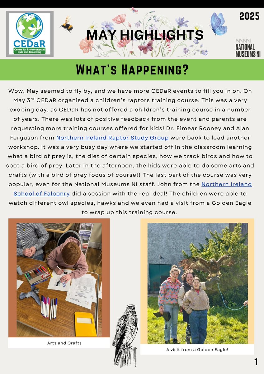 CEDaR (@cedar__ni) on Twitter photo MAY 2025 NEWSLETTER OUT NOW 🌸📰
Check your emails 😀
If you want to view our full newsletter, subscribe to our mailing list by emailing: cedar.info@nationalmuseumsni.org OR visit our website and click on "subscribe or more information"
www2.habitas.org.uk/records/home MAY 2025 NEWSLETTER OUT NOW 🌸📰
Check your emails 😀
If you want to view our full newsletter, subscribe to our mailing list by emailing: cedar.info@nationalmuseumsni.org OR visit our website and click on "subscribe or more information"
www2.habitas.org.uk/records/home