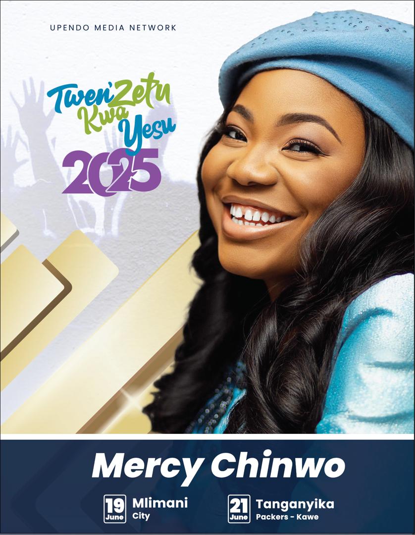 🇹🇿 TANZANIA 📢

Join me for Twen’Zetu Kwa Yesu 2025 — two unforgettable nights filled with worship, joy, and the mighty presence of God:
📍 June 19 – Mlimani City
📍 June 21 – Tanganyika Packers, Kawe

It’s going to be a beautiful time in God’s presence like never before! 💃🏾
