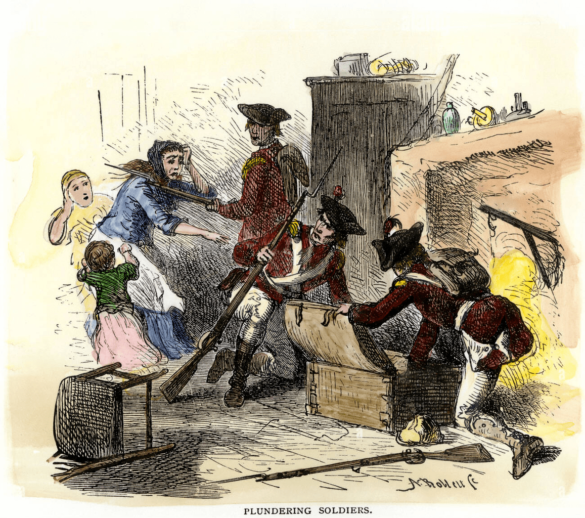 TammiMinoski's tweet photo. #OTD 1774: The British Parliament passed the #QuarteringAct, allowing for British soldiers to be housed in private homes if barracks were unavailable or if the governor deemed it necessary. This act was the last in a series of punitive laws known as the #CoerciveActs.
#AmRev https://t.co/H9Ve6RBXQK