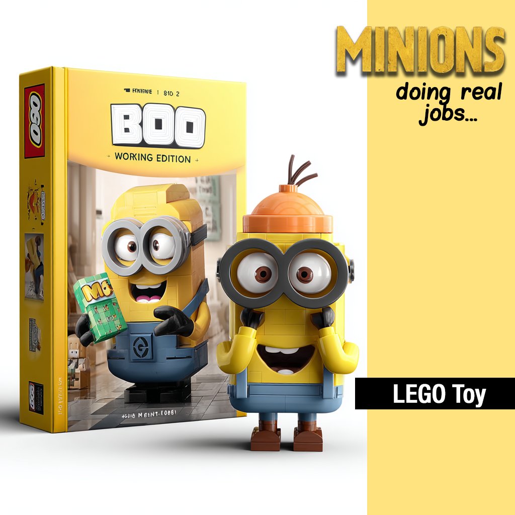 MinionsIRL's tweet image. 🧱 LEGO Bob &amp;amp; Box
Look, it’s Bob... in a box!
He found himself in LEGO form—and hasn’t stopped smiling since. 🧱💛#LEGOBob #MinionInABox #BuiltForFun
 Tag: @LEGO_Group