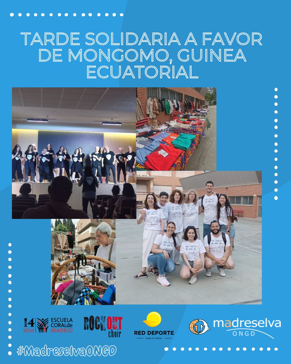 🎉 Tarde solidaria por Mongomo 🇬🇶✨

Este sábado pasado vivimos una hermosa tarde solidaria a favor de Mongomo, llena de música, alegría y compromiso 💛

Gracias a todos los que vinieron, participaron y colaboraron. ¡Seguimos sumando por un mundo más justo! 🌍🤝

#MadreselvaONGD