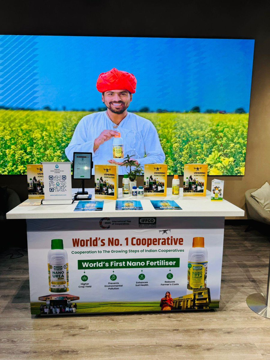Future of Farming on Display at India Pavilion – Bharat!
IFFCO’s exhibit at Expo 2025, Osaka highlighted breakthroughs in sustainable agriculture, cutting-edge technology, and Nano Fertilizer — shaping the future of farming in India.

#BharatAtExpo2025 #IndiaAtExpo2025