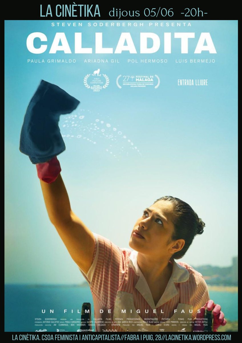 05/06/25 – 20h – Cinema dijous projectarà Calladita, Dir. Miguel Faus (2023)