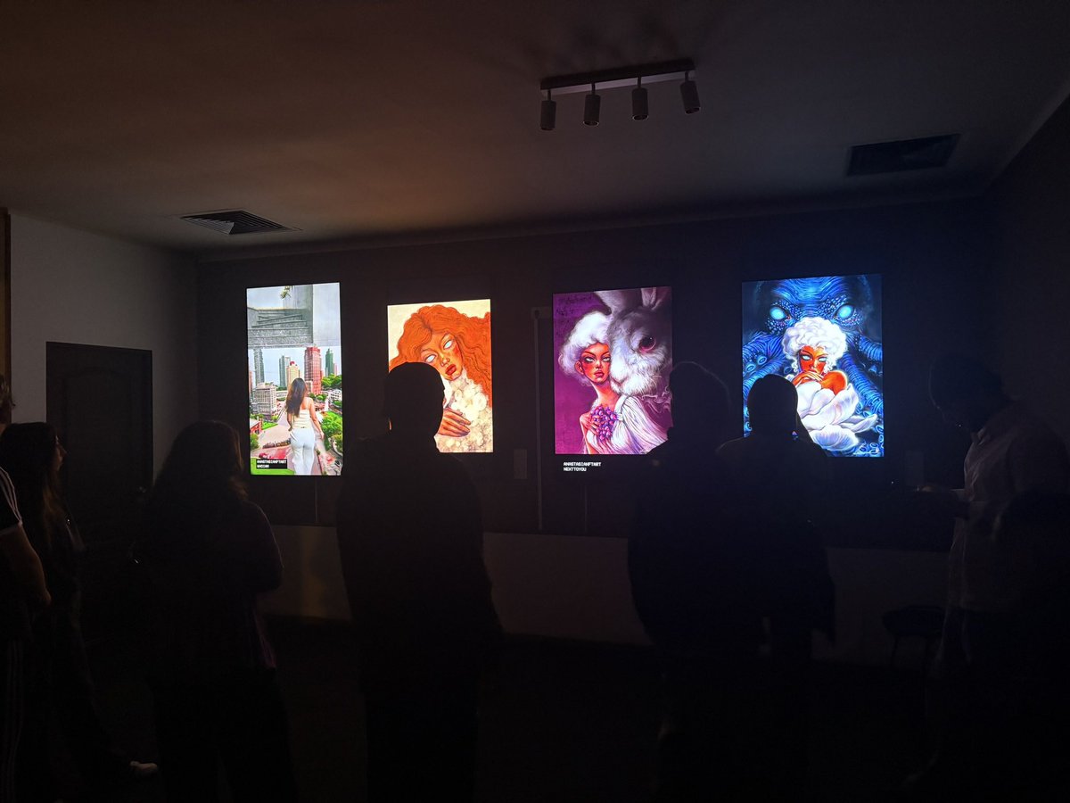 Anastasia NFTart | SuperRare ๐ | NFT.NYC (@anastasianftart) on Twitter photo Gm my dear soapy fam โค๏ธ
Happy Monday to you!
Super honoured to be a part of the Underground IX exhibition by <a href="/ArtBeesGallery/">ArtBeesGallery</a> in Craiova, Romania, with 6 of my artworks displayed there.
Thank you for such an amazing event & all your hard work in making it happen ๐ฅ Gm my dear soapy fam โค๏ธ
Happy Monday to you!
Super honoured to be a part of the Underground IX exhibition by <a href="/ArtBeesGallery/">ArtBeesGallery</a> in Craiova, Romania, with 6 of my artworks displayed there.
Thank you for such an amazing event & all your hard work in making it happen ๐ฅ